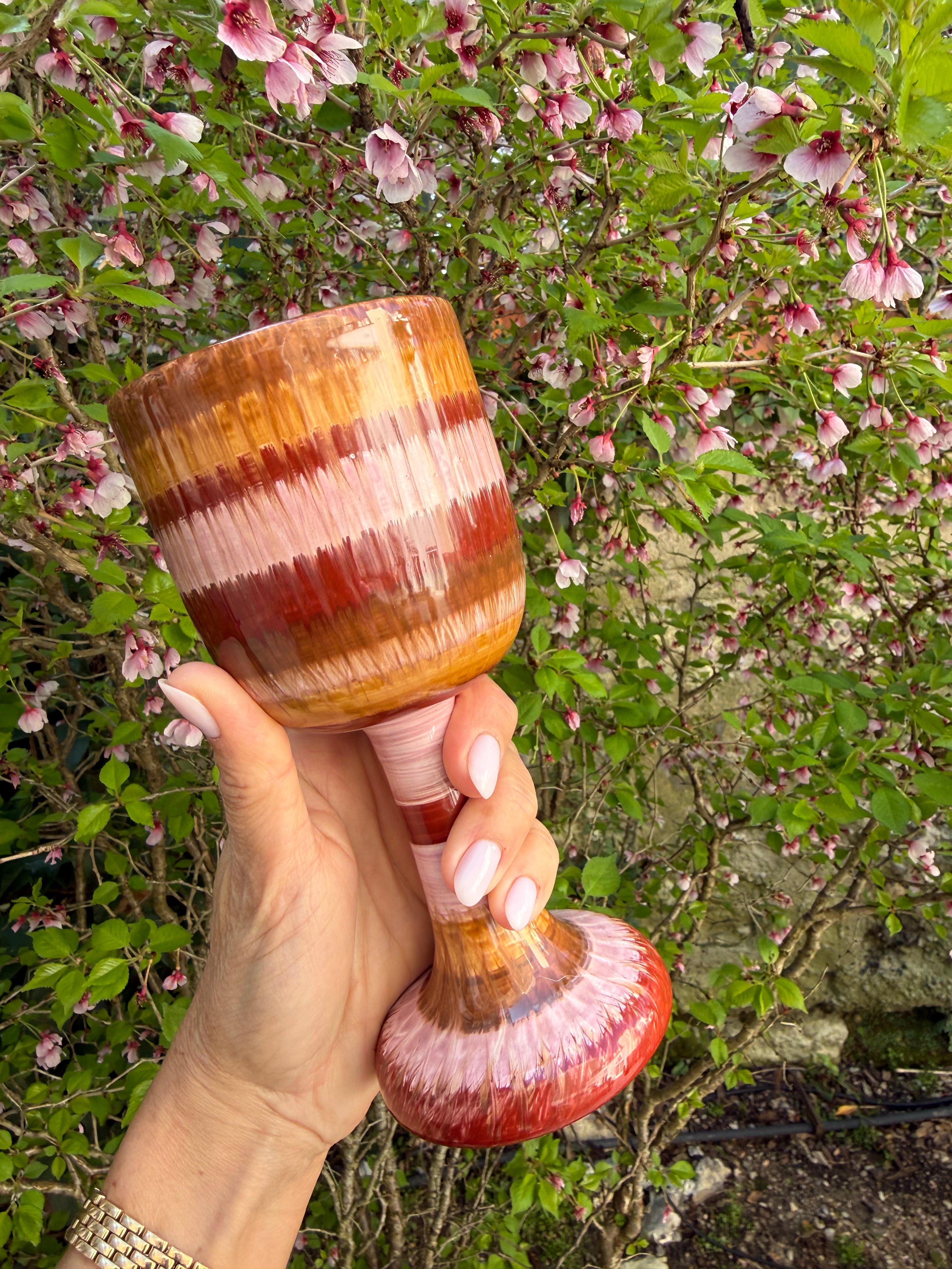 Verre de kiddouch en céramique